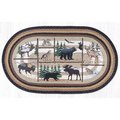 Capitol Importing Co 27 x 45 in. Jute Oval Lodge Animals Patch 88-2745-583LA
